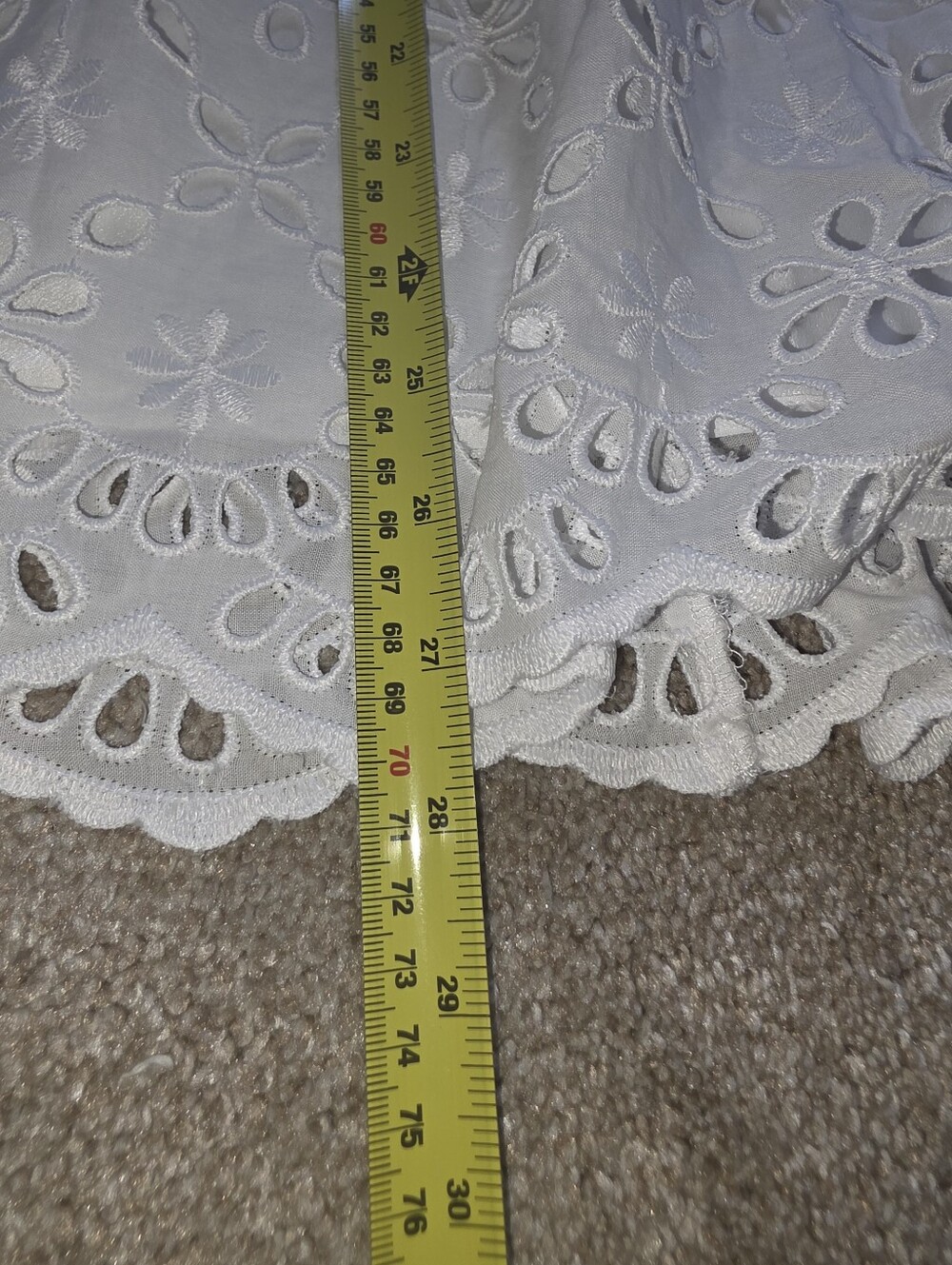 J Crew Eylet Full Lined White Lace Midi Skirt Size 14 - Picture 14 of 14